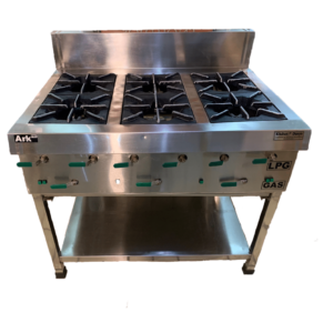 6 burner stove dual system