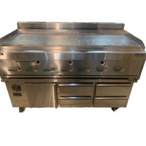 gas griddle with chef base chiller
