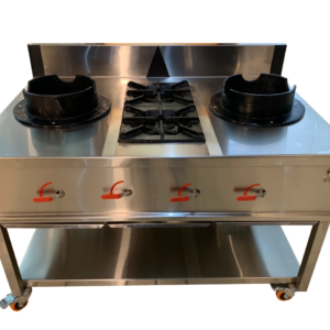 2 burner continental+2 burner chinese stove