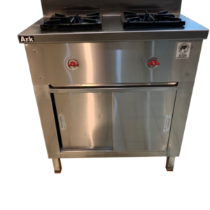 2 burner stove with cabinets
